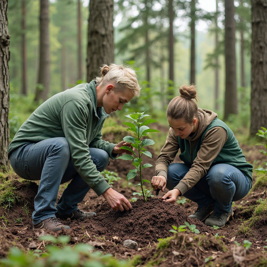 Forest restoration project in progress
