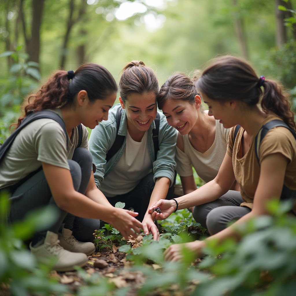 Community members participating in citizen science project