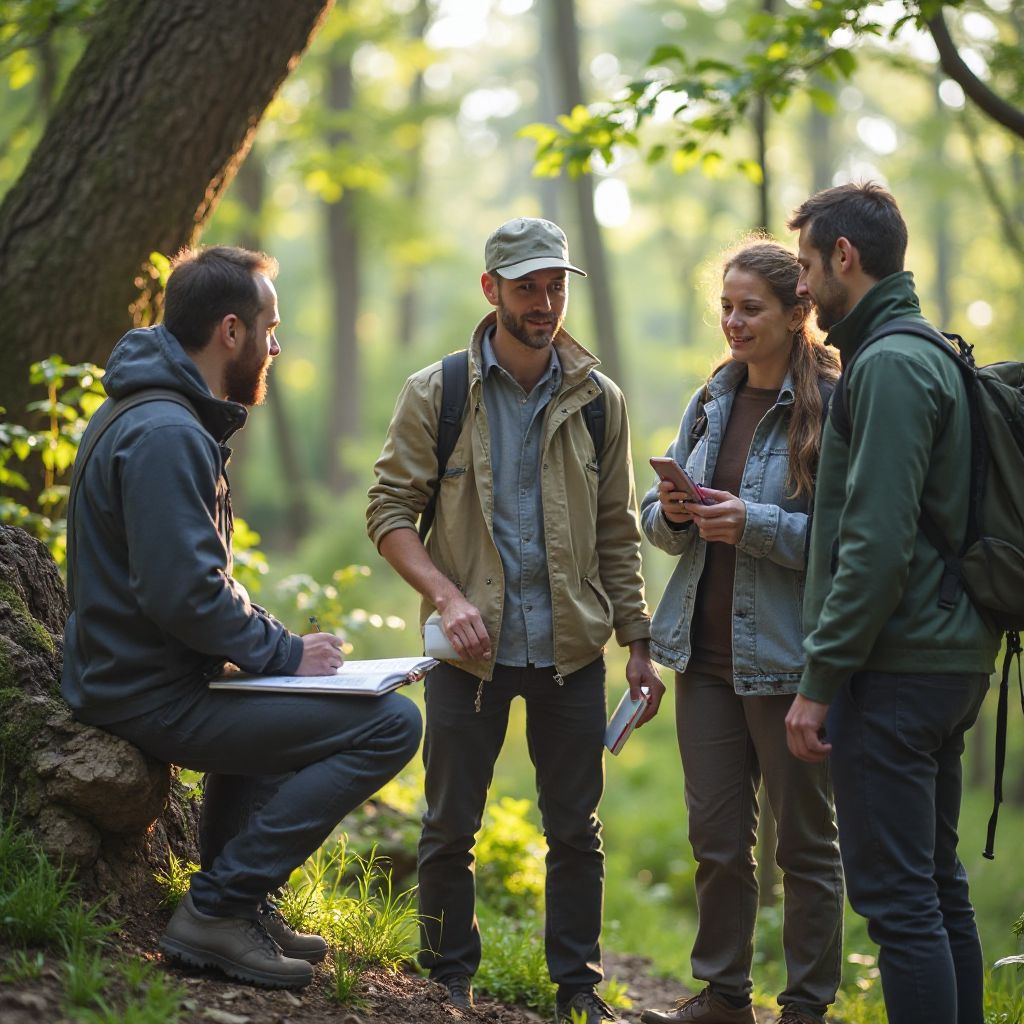 Ecological consultation meeting in a natural setting