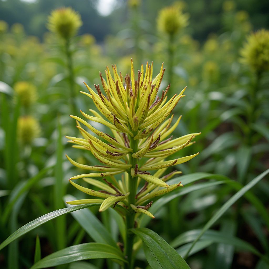Close-up of endangered plant species in protected area