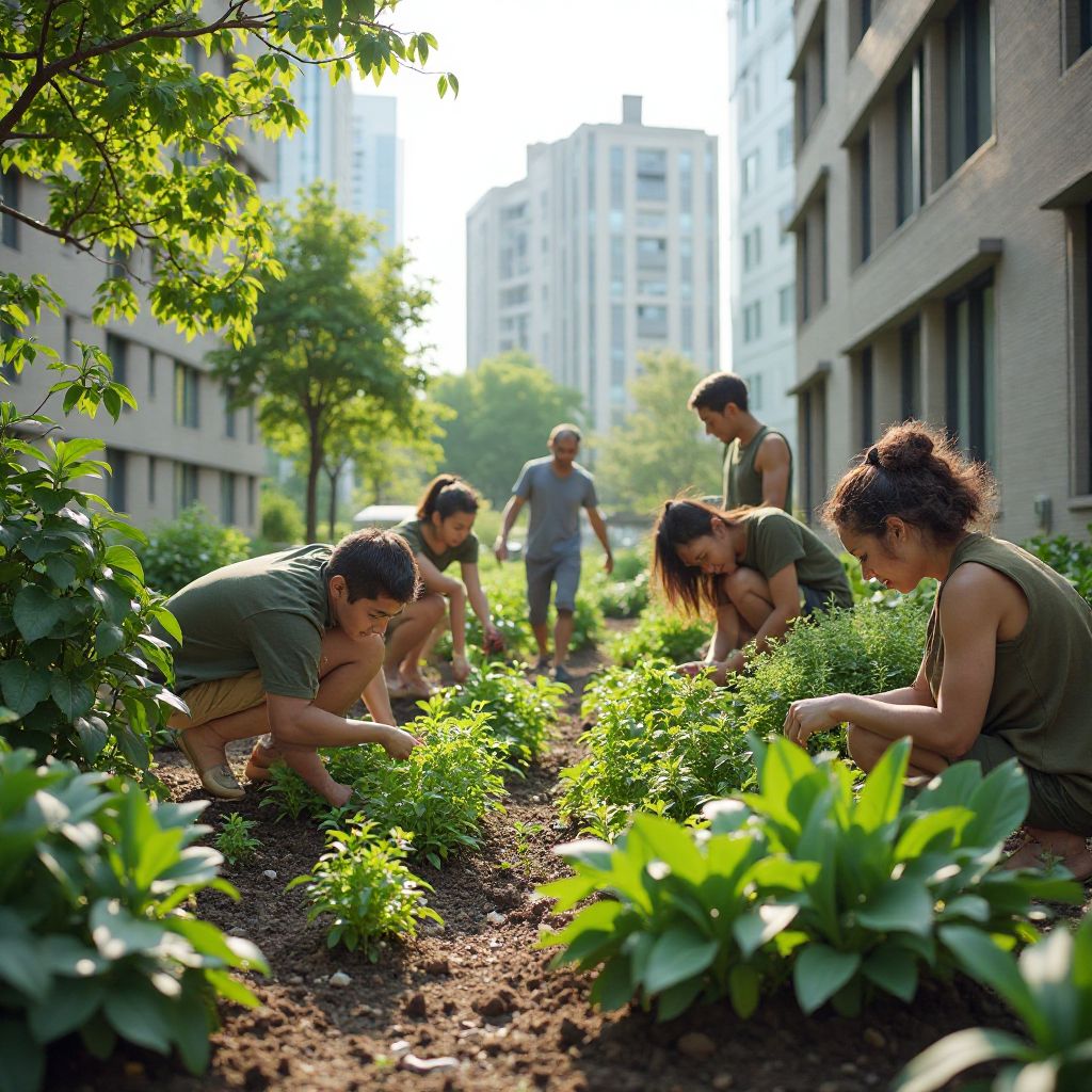 Urban greening project with community participation